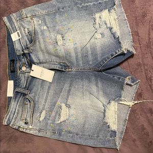 Judy Blue pain splatter shorts